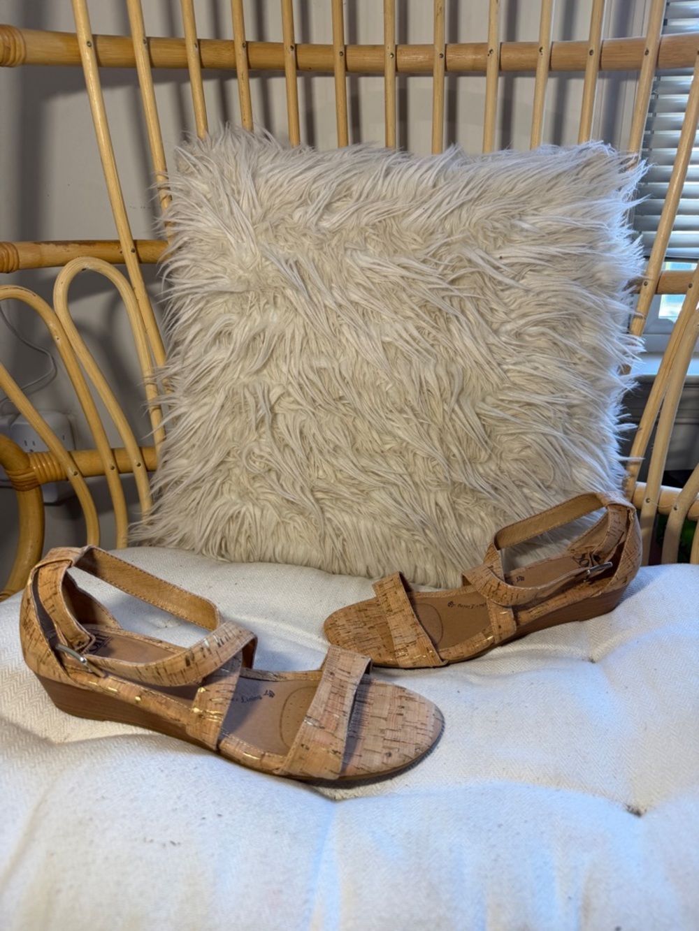 Sofft Mirabelle Cork Ankle Strap Buckle Open Toe Sandals Sz 9.5 M Summer Travel